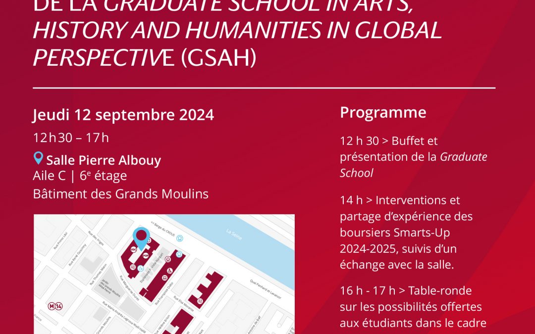 Réunion de rentrée de la Graduate School Arts, History, and Humanities in Global Perspectives (GSAH)