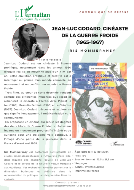 Jean-Luc Godard, cinéaste de la Guerre Froide (1965-1967), éditions L’Harmattan, 2024