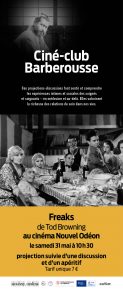 Ciné-club Barberousse. Médecine et soin au cinéma : Freaks, Tod Browning, 1932 @ Cinéma Nouvel Odéon