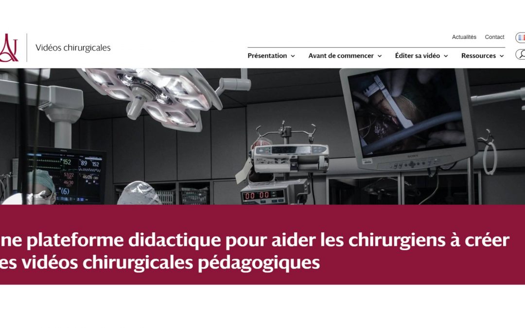 Projet IDEX : Une plateforme UPCité pour aider les chirurgiens à créer des vidéos chirurgicales pédagogiques