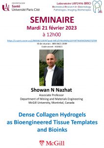 Visioconférence - AShowan Nazhat (McGill University) @ UFR d'Odontologie - Site Montrouge