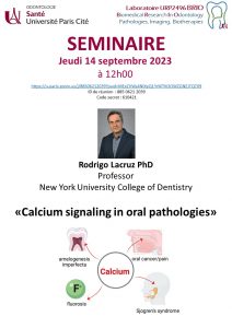 Conférence - Rodrigo Lacruz (New York University College of Dentistry) @ UFR d'Odontologie - Site Montrouge