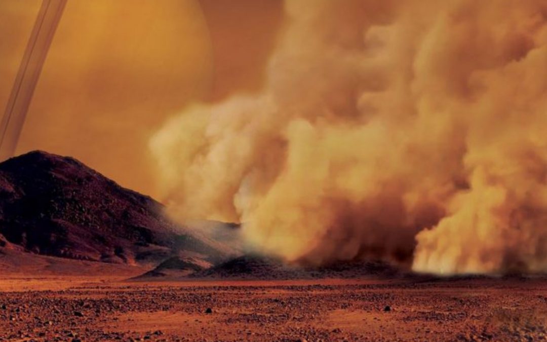 Tempête de poussière sur Titan