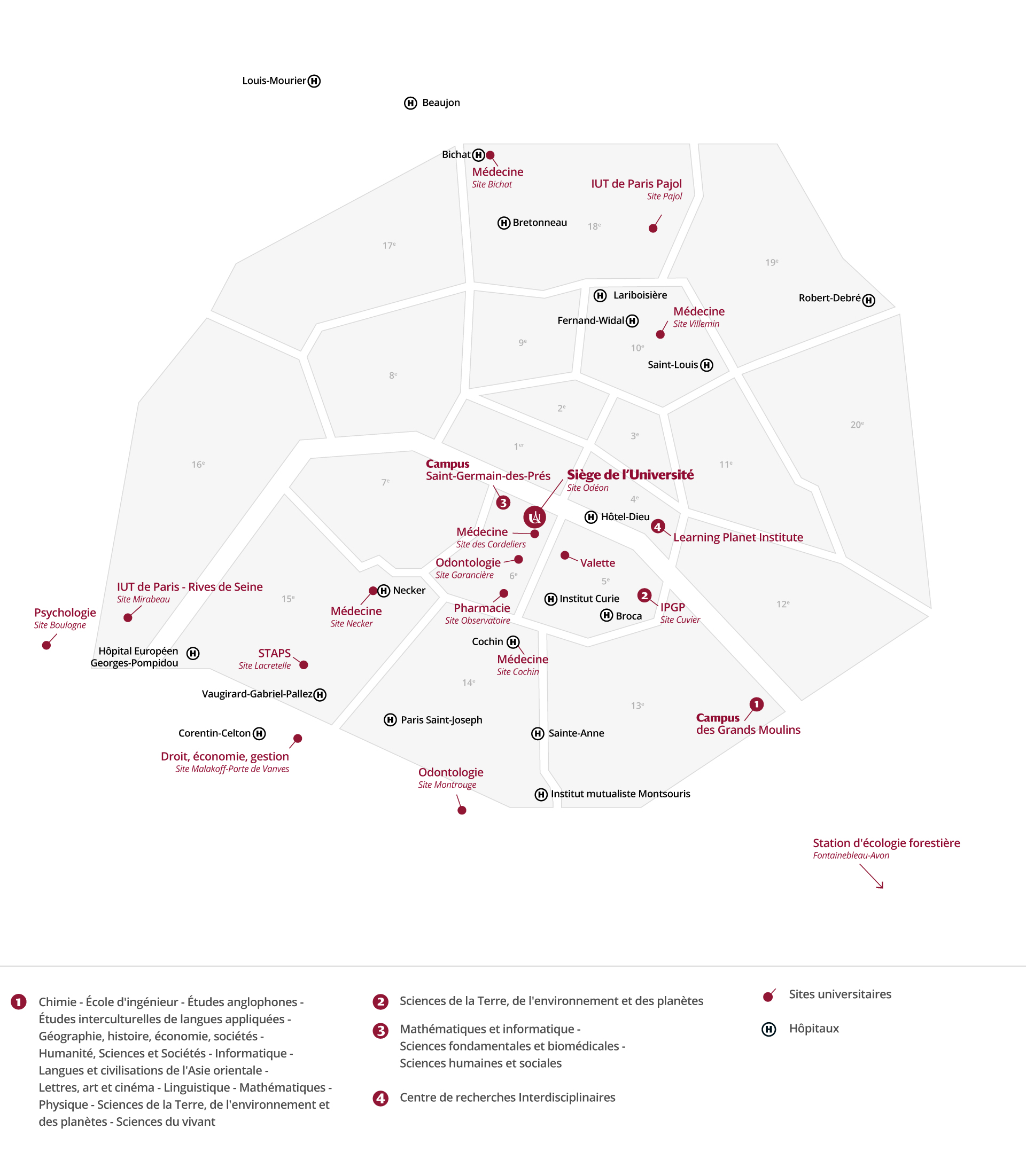 Nos Sites Et Campus | Université Paris Cité